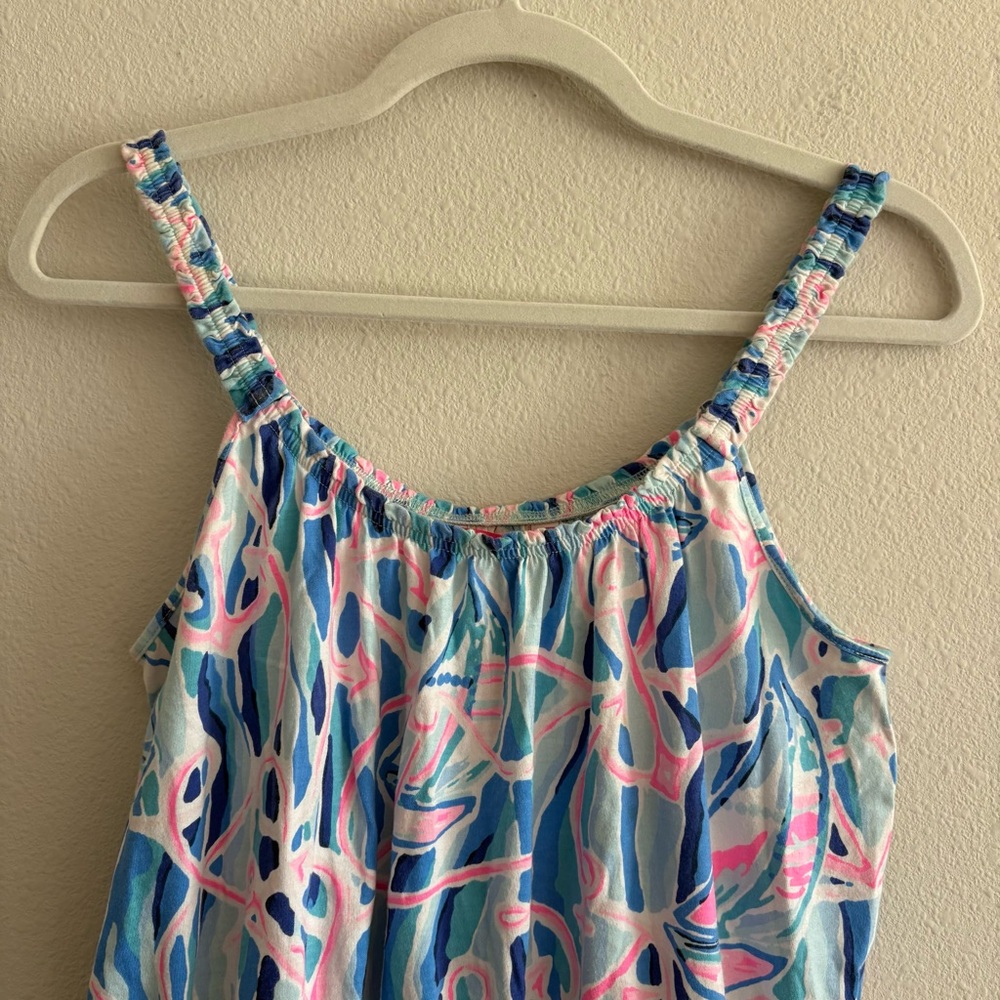 Lilly Pulitzer Loro Mini Swing Dress Women’s Small Skim Blue Reel Nauti - Picture 3 of 8